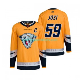 Nashville Predators Roman Josi 59 Adidas 2022-2023 Reverse Retro Geel Authentic Shirt - Mannen